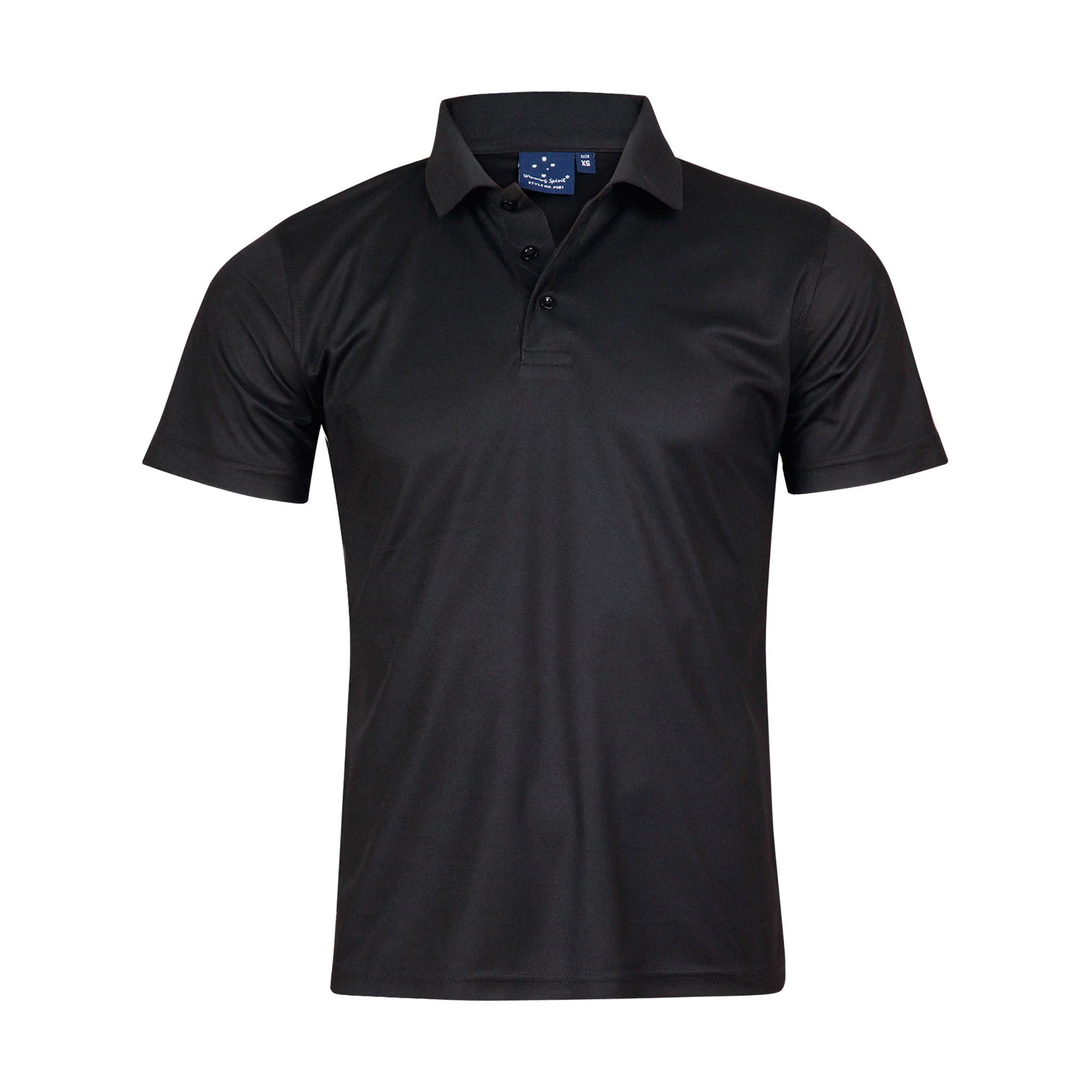 Black poli Cotton polo for men